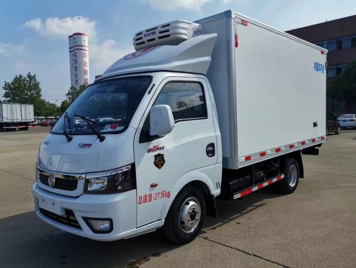國六東風汽油後雙輪冷藏車